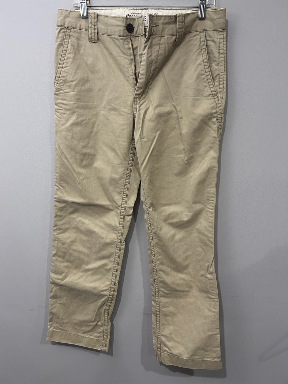 Aeropostale Beige Straight-Leg Chino Pants